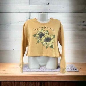 Awake Love is Fearless Cropped Sweater